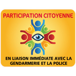 PANNEAU PARTICIPATION CITOYENNE GENDARMERIE et POLICE (PC011)