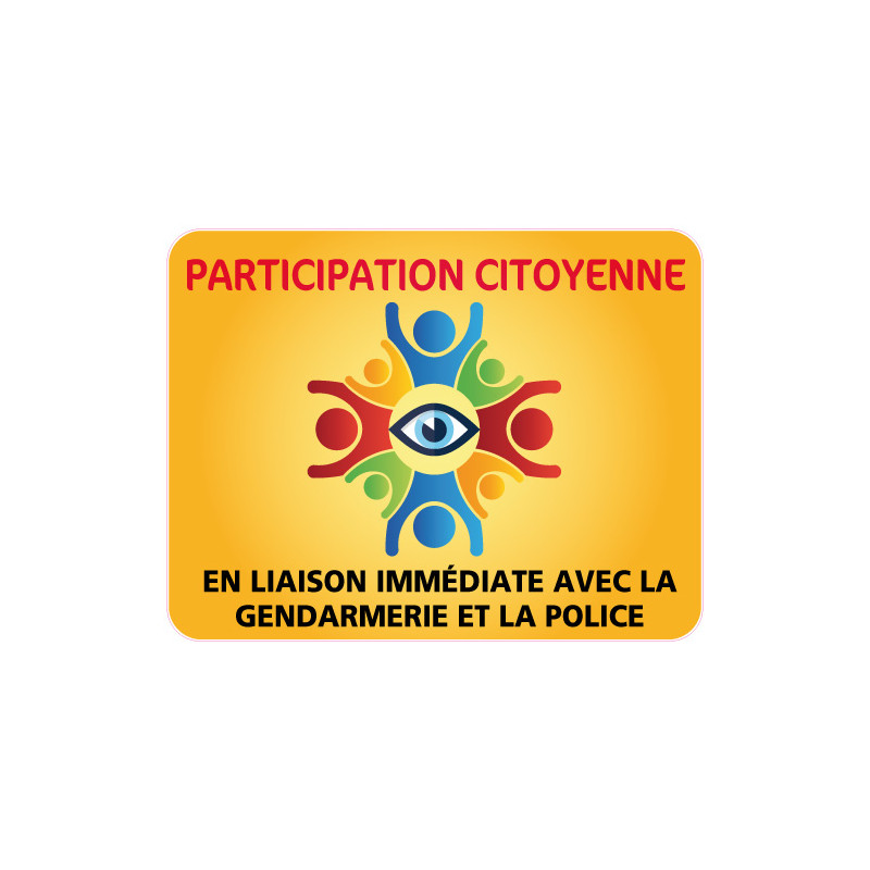 PANNEAU PARTICIPATION CITOYENNE GENDARMERIE et POLICE (PC011)