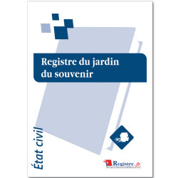 REGISTRE DU JARDIN DU SOUVENIR (RA038)