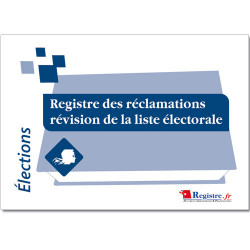 REGISTRE DES RECLAMATIONS REVISIONS DE LA LISTE ELECTORALE (RA043)