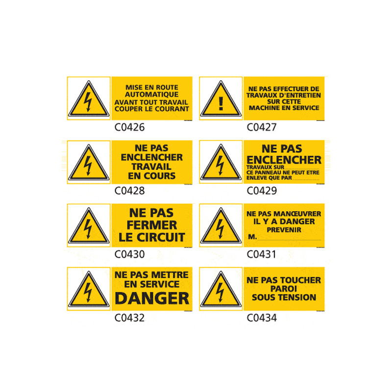 Panneau et Pictogramme de Signalisation danger electrique