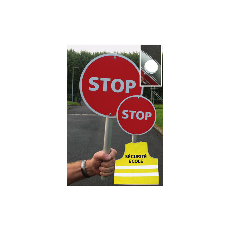 Kit Sécurité Ecole Stop école dont 2 panneaux STOP (visuel W0196 STOP)