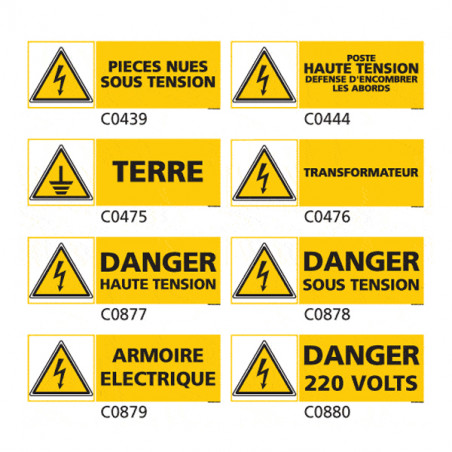 Panneau et Pictogramme de Signalisation danger électrique