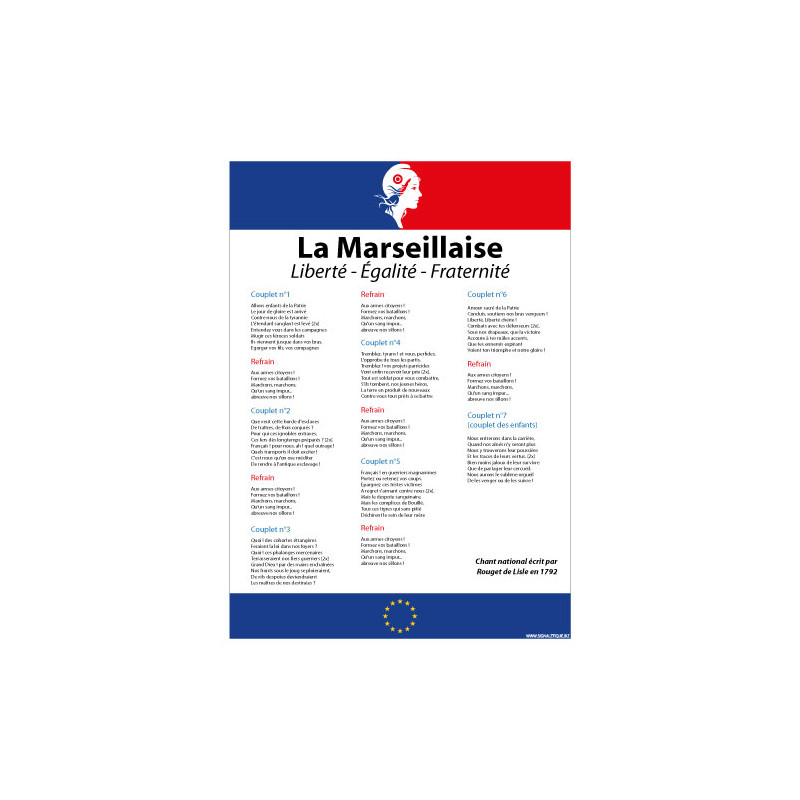 AFFICHAGE ECOLE BLEU BLANC ROUGE LOI BLANQUER (DEV0014)