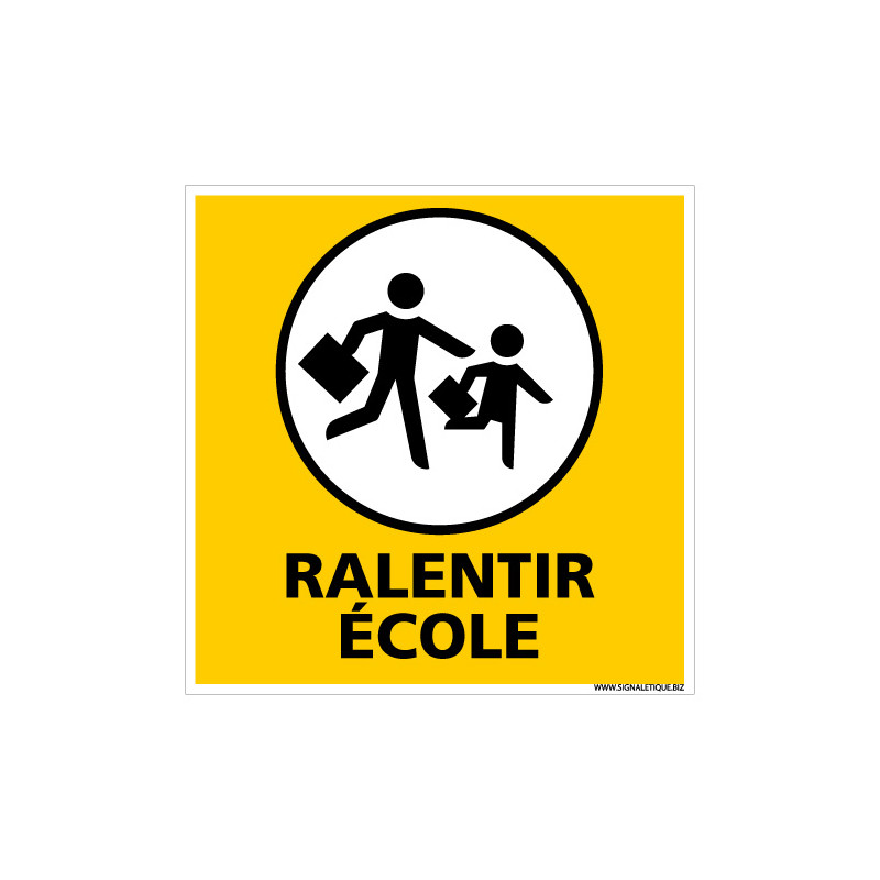 PANNNEAU DE SIGNALISATION RALENTIR ECOLE (L0611)