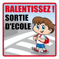 PANNEAU DE SIGNALISATION RALENTISSEZ! SORTIE D'ECOLE (L0624)