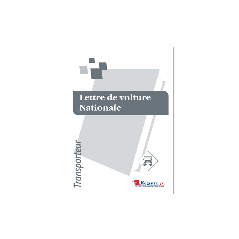 LETTRE DE VOITURE NATIONALE