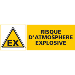 Panneau RISQUE D' ATMOSPHERE EXPLOSIVE (C0455)