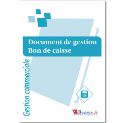 REGISTRE DOCUMENT DE GESTION - BON DE CAISSE (RM009)