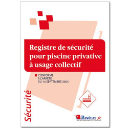 Registre de sécurité pour piscine privative usage collectif (RP012)