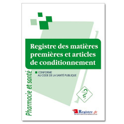 Registre des matières premières et articles de conditionnement (RP025)