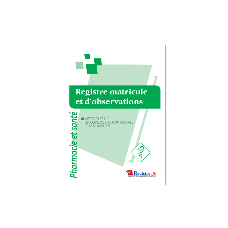REGISTRE MATRICULE ET D'OBSERVATIONS REGISTRE MATRICULE ET D'OBSERVATIONS