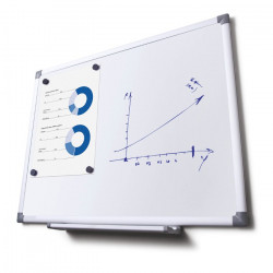 TABLEAU BLANC LAQUE AVEC CADRE ALU