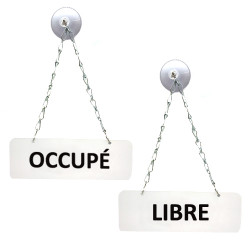 PANCARTE INFORMATIVE LIBRE / OCCUPE POUR COMMERCE (WUV0001)