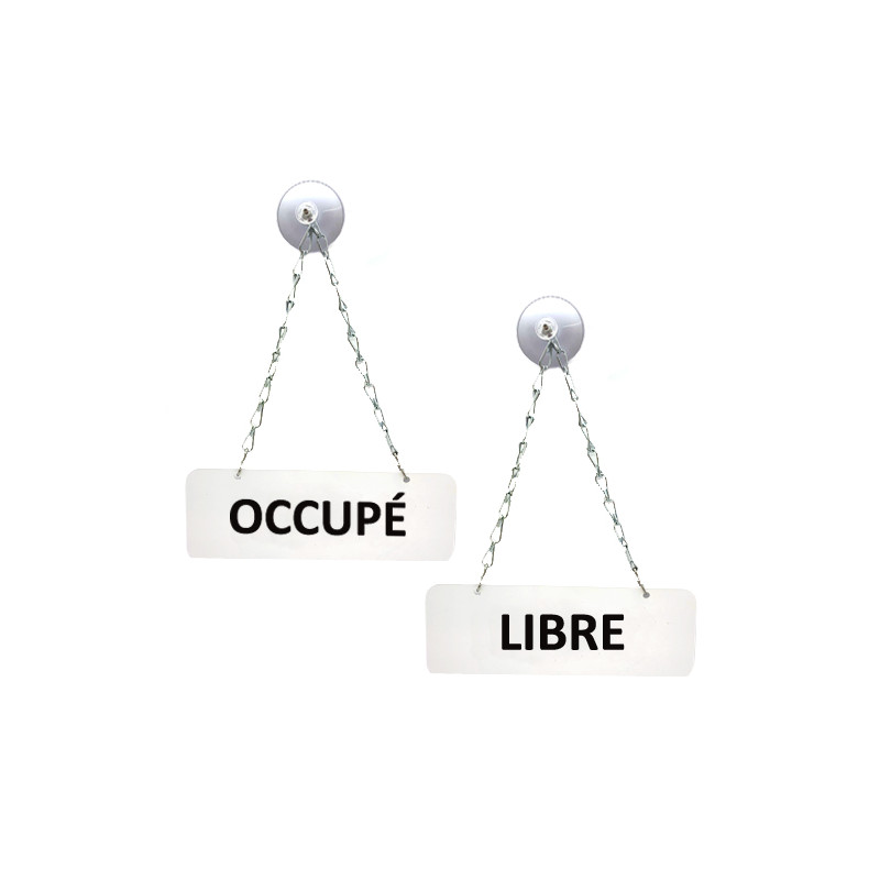 PANCARTE INFORMATIVE LIBRE / OCCUPE POUR COMMERCE (WUV0001)