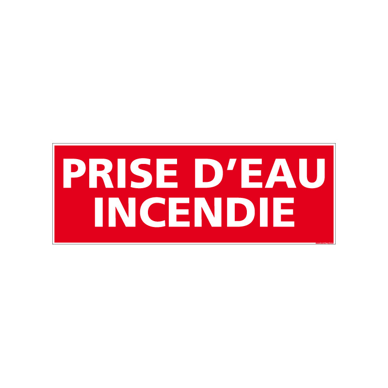Panneau PRISE D'EAU INCENDIE (A0127)