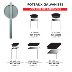 Poteaux galvanisés