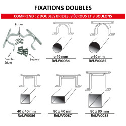 Kit de fixation doubles faces