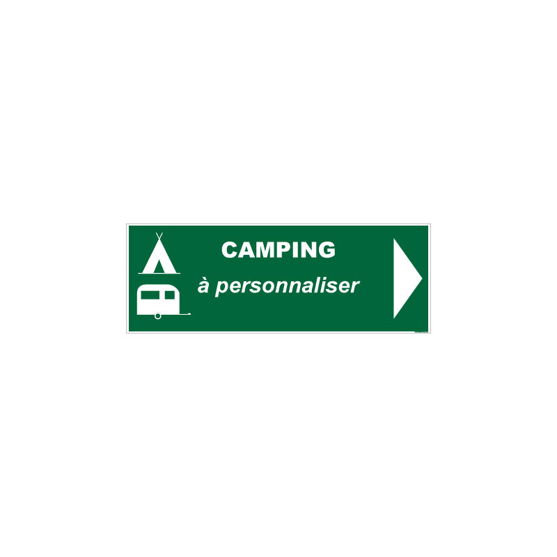 Panneau de Signalisation Camping FLECHE DROITE (H0232_FD) À PERSONNALISER Panneau de Signalisation Camping FLECHE DROITE (H0232_FD) À PERSONNALISER