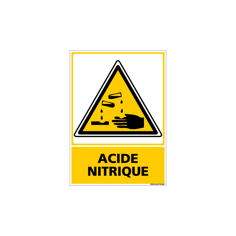 Panneau de Signalisation Danger ACIDE NITRIQUE (C0503) Panneau de Signalisation Danger ACIDE NITRIQUE (C0503)