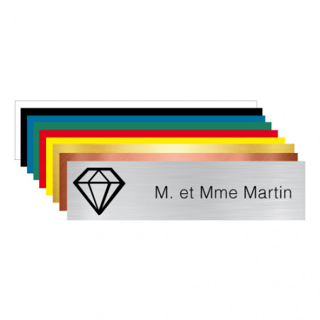 Plaque Gravée Adhésive Pour Boîte Aux Lettres – Argentée 10x2,5 Cm, Personnalisable