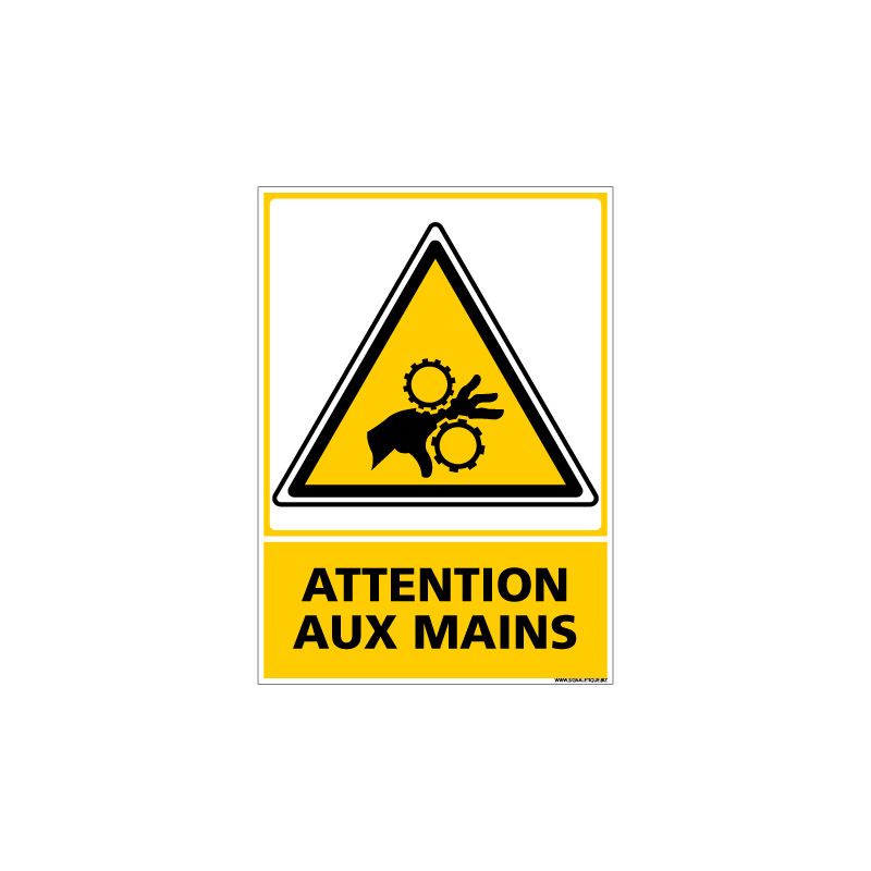 Panneau ATTENTION AUX MAINS (C0515)