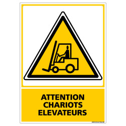 Panneau ATTENTION CHARIOTS ELEVATEURS (C0521)