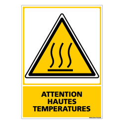 Panneau ATTENTION HAUTES TEMPERATURES (C0528)