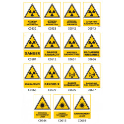 Panneau Signalisation produits dangereux risque ionisant