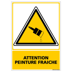 PANNEAU ATTENTION PEINTURE FRAICHE (C0537)