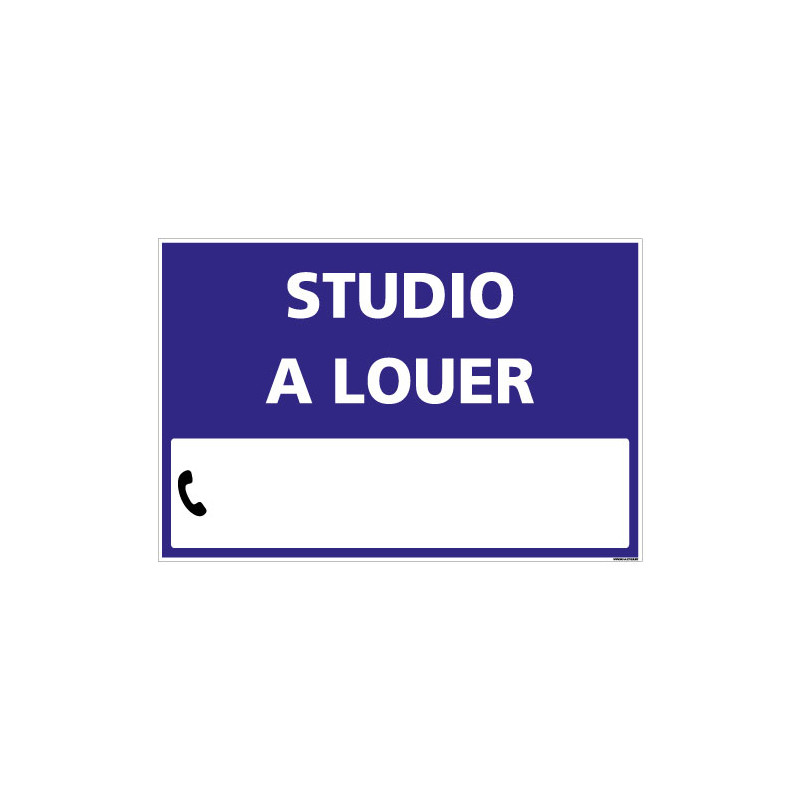 PANNEAU IMMOBILIER STUDIO A LOUER AKYLUX 3,5mm - 600x400mm - LIVRE AVEC UNE PLANCHE DE CHIFFRES (G1328) PANNEAU IMMOBILIER STUDIO A LOUER AKYLUX 3,5mm - 600x400mm - LIVRE AVEC UNE PLANCHE DE CHIFFRES (G1328)