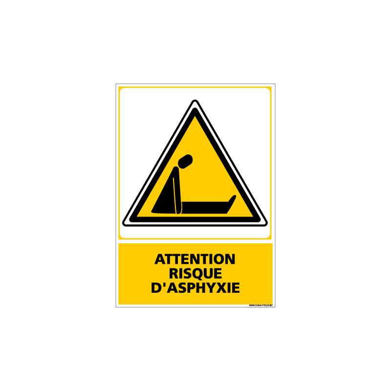 Panneau ATTENTION RISQUE D'ASPHYXIE (C0545)