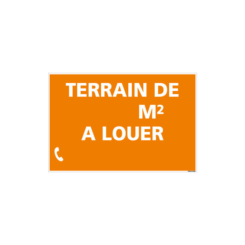 PANNEAU IMMOBILIER TERRAIN A LOUER AVEC M2 AKYLUX 3,5mm - 600x400mm - LIVRE AVEC UNE PLANCHE DE CHIFFRES (G1332) PANNEAU IMMOBILIER TERRAIN A LOUER AVEC M2 AKYLUX 3,5mm - 600x400mm - LIVRE AVEC UNE PLANCHE DE CHIFFRES (G1332)