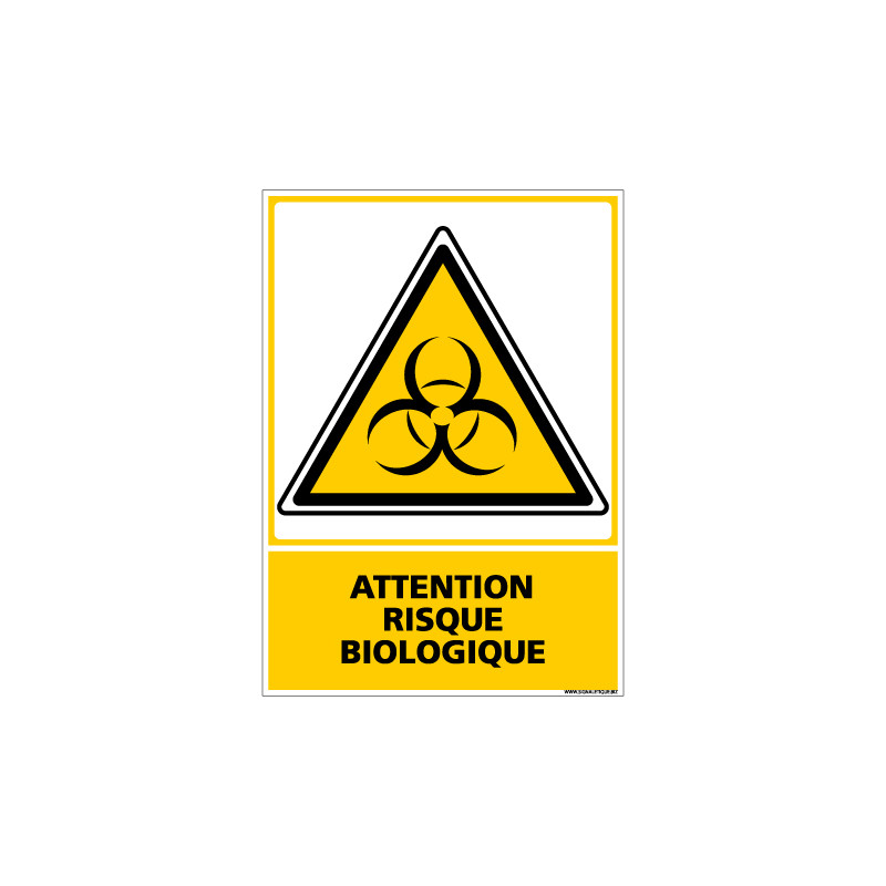 Panneau ATTENTION RISQUE BIOLOGIQUE (C0547)