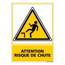 Panneau ATTENTION RISQUE DE CHUTE (C0548)