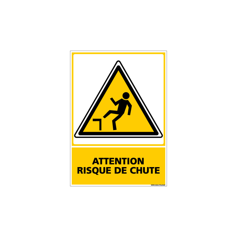Panneau ATTENTION RISQUE DE CHUTE (C0548)
