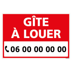 PANNEAU GŒTE A LOUER PERSONNALISABLE - AKYLUX 3,5mm - 600x400mm (G1484-PERSO)