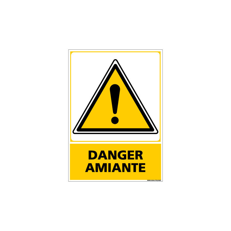 PANNEAU DANGER AMIANTE (C0582) PANNEAU DANGER AMIANTE (C0582)