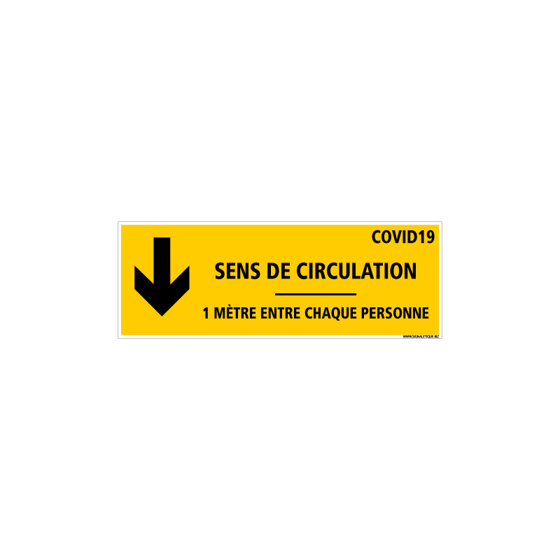 SIGNALETIQUE AU SOL COVID CORONAVIRUS - SENS DE CIRCULATION - DISTANCES ENTRE CHAQUE PERSONNE - SIGNALETIQUE AU SOL DE PREVENTIO