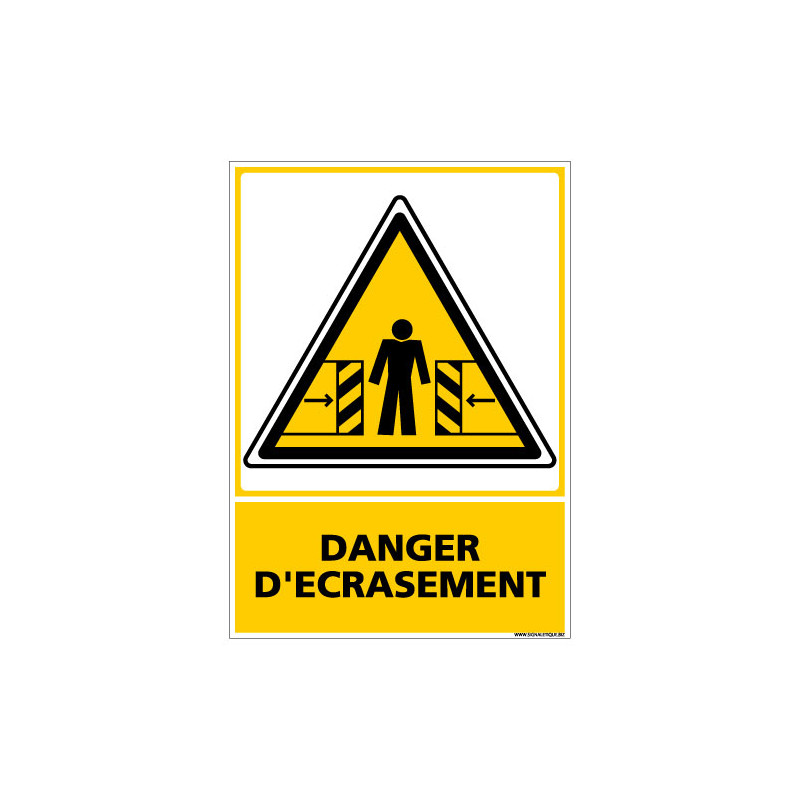 Panneau DANGER D'ECRASEMENT (C0592)