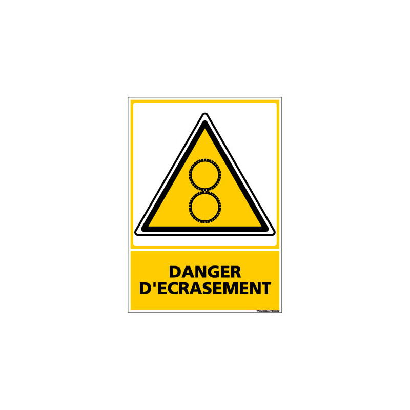 Panneau de Signalisation DANGER D'ECRASEMENT (C0593) Panneau de Signalisation DANGER D'ECRASEMENT (C0593)