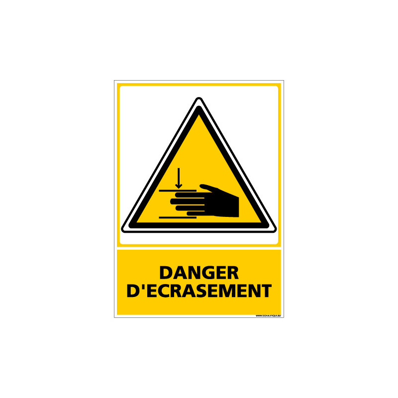 PANNEAU DANGER D'ECRASEMENT - MAINS (C0594)