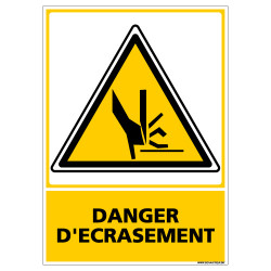 PANNEAU DANGER D'ECRASEMENT - MAINS (C0595)