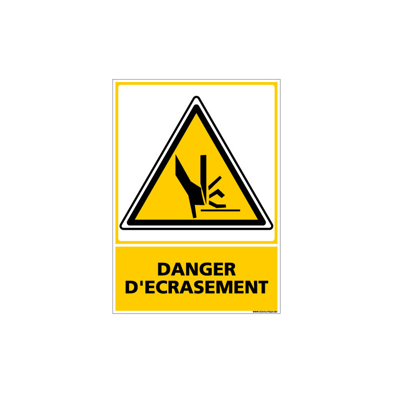 PANNEAU DANGER D'ECRASEMENT - MAINS (C0595)