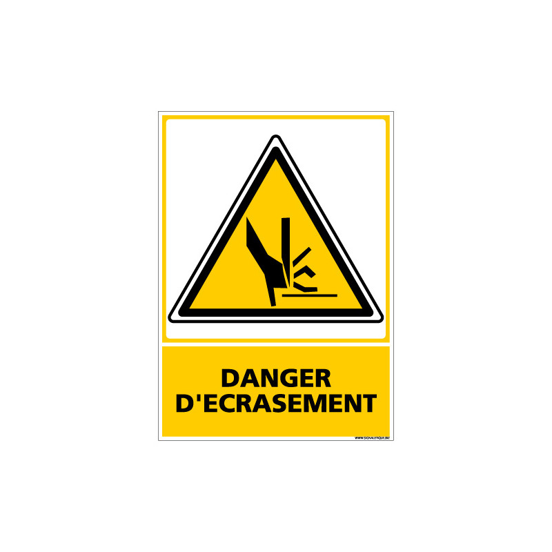 PANNEAU DANGER D'ECRASEMENT - MAINS (C0595) PANNEAU DANGER D'ECRASEMENT - MAINS (C0595)