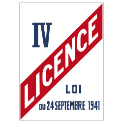 Panneau LICENCE IV (G0835)