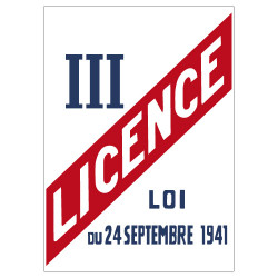 Panneau LICENCE III (G0869)