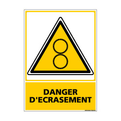 Panneau de Signalisation DANGER D'ECRASEMENT (C0596)