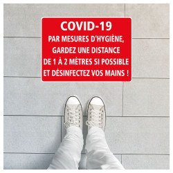 SIGNALISATION AU SOL COVID 19 SPECIAL CORONAVIRUS DES MESURES D'HYGIENE EN TEMPS D'EPIDEMIE TYPE COVID-19 (O0032)