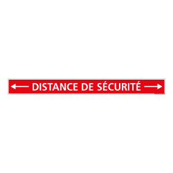 BANDE SOL COVID 19 CORONAVIRUS - LOT DE 4 BANDE SOL COVID - DISTANCES DE SECURITE (O0043)